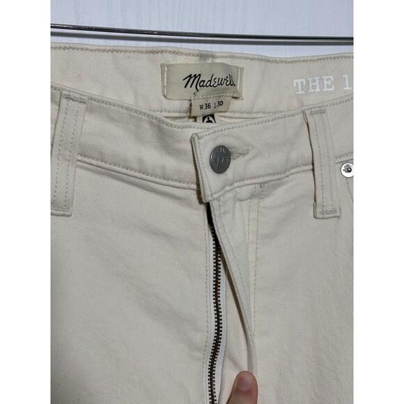 Madewell 1991 Straight-Leg Jean Mens 36 30 White Ecru Relaxed Flex Denim 90s New - Picture 8 of 16
